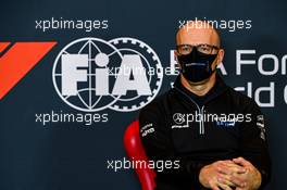 Simon Roberts (GBR) Williams Racing F1 Acting Team Principal in the FIA Press Conference. 30.10.2020. Formula 1 World Championship, Rd 13, Emilia Romagna Grand Prix, Imola, Italy, Practice Day.