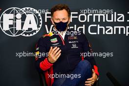 Christian Horner (GBR) Red Bull Racing Team Principal in the FIA Press Conference. 30.10.2020. Formula 1 World Championship, Rd 13, Emilia Romagna Grand Prix, Imola, Italy, Practice Day.