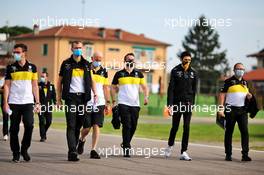 Esteban Ocon (FRA) Renault F1 Team walks the circuit with the team. 30.10.2020. Formula 1 World Championship, Rd 13, Emilia Romagna Grand Prix, Imola, Italy, Practice Day.