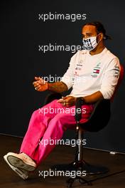 Lewis Hamilton (GBR) Mercedes AMG F1 in the FIA Press Conference. 30.10.2020. Formula 1 World Championship, Rd 13, Emilia Romagna Grand Prix, Imola, Italy, Practice Day.