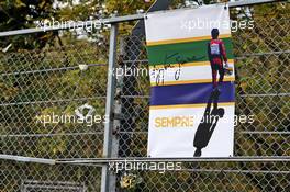 Circuit atmosphere - tribute to Ayrton Senna. 29.10.2020. Formula 1 World Championship, Rd 13, Emilia Romagna Grand Prix, Imola, Italy, Preparation Day.
