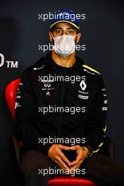 Daniel Ricciardo (AUS) Renault F1 Team in the FIA Press Conference. 30.10.2020. Formula 1 World Championship, Rd 13, Emilia Romagna Grand Prix, Imola, Italy, Practice Day.