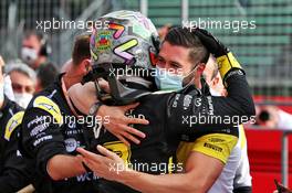 Daniel Ricciardo (AUS) Renault F1 Team celebrates his third position with the team in parc ferme. 01.11.2020. Formula 1 World Championship, Rd 13, Emilia Romagna Grand Prix, Imola, Italy, Race Day.
