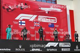 The podium (L to R): Leo Stevens (GBR) Mercedes AMG F1,; Valtteri Bottas (FIN) Mercedes AMG F1, second; Lewis Hamilton (GBR) Mercedes AMG F1, race winner; Daniel Ricciardo (AUS) Renault F1 Team, third. 01.11.2020. Formula 1 World Championship, Rd 13, Emilia Romagna Grand Prix, Imola, Italy, Race Day.