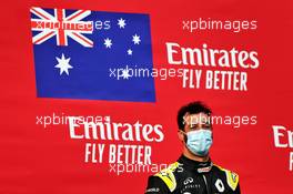 Daniel Ricciardo (AUS) Renault F1 Team celebrates his third position on the podium. 01.11.2020. Formula 1 World Championship, Rd 13, Emilia Romagna Grand Prix, Imola, Italy, Race Day.