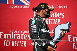 Race winner Lewis Hamilton (GBR) Mercedes AMG F1 celebrates on the podium. 01.11.2020. Formula 1 World Championship, Rd 13, Emilia Romagna Grand Prix, Imola, Italy, Race Day.
