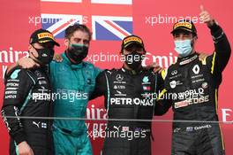 1st place Lewis Hamilton (GBR) Mercedes AMG F1 W11, 2nd Valtteri Bottas (FIN) Mercedes AMG F1 W11 and 3rd place Daniel Ricciardo (AUS) Renault F1 Team RS20. 01.11.2020. Formula 1 World Championship, Rd 13, Emilia Romagna Grand Prix, Imola, Italy, Race Day.
