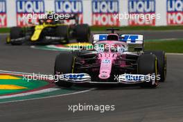 Sergio Perez (MEX) Racing Point F1 Team RP19. 01.11.2020. Formula 1 World Championship, Rd 13, Emilia Romagna Grand Prix, Imola, Italy, Race Day.