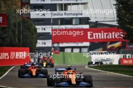 Lando Norris (GBR) McLaren MCL35. 01.11.2020. Formula 1 World Championship, Rd 13, Emilia Romagna Grand Prix, Imola, Italy, Race Day.