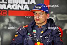 Max Verstappen (NLD) Red Bull Racing in the post qualifying FIA Press Conference. 31.10.2020. Formula 1 World Championship, Rd 13, Emilia Romagna Grand Prix, Imola, Italy, Qualifying Day.