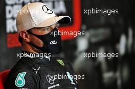 Valtteri Bottas (FIN) Mercedes AMG F1 in the post qualifying FIA Press Conference. 31.10.2020. Formula 1 World Championship, Rd 13, Emilia Romagna Grand Prix, Imola, Italy, Qualifying Day.