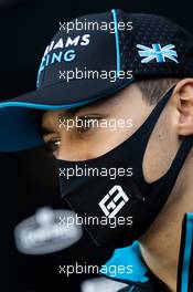George Russell (GBR) Williams Racing with the media. 31.10.2020. Formula 1 World Championship, Rd 13, Emilia Romagna Grand Prix, Imola, Italy, Qualifying Day.