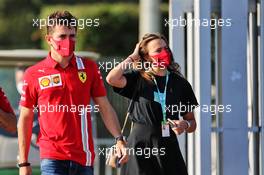 Charles Leclerc (MON) Ferrari with his girlfriend Charlotte Sine (MON). 04.09.2020. Formula 1 World Championship, Rd 8, Italian Grand Prix, Monza, Italy, Practice Day.