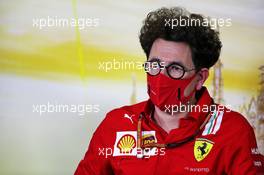 Mattia Binotto (ITA) Ferrari Team Principal in the FIA Press Conference. 04.09.2020. Formula 1 World Championship, Rd 8, Italian Grand Prix, Monza, Italy, Practice Day.