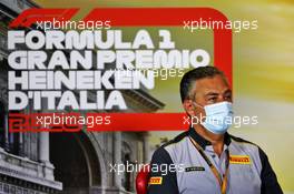Mario Isola (ITA) Pirelli Racing Manager in the FIA Press Conference. 04.09.2020. Formula 1 World Championship, Rd 8, Italian Grand Prix, Monza, Italy, Practice Day.