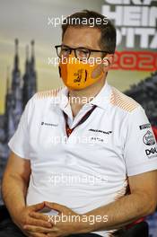 Andreas Seidl, McLaren Managing Director in the FIA Press Conference. 04.09.2020. Formula 1 World Championship, Rd 8, Italian Grand Prix, Monza, Italy, Practice Day.