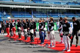 Drivers as the grid observes the national anthem. 06.09.2020. Formula 1 World Championship, Rd 8, Italian Grand Prix, Monza, Italy, Race Day.