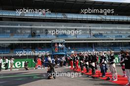 The Drivers during the Italian National Anthem. 06.09.2020. Formula 1 World Championship, Rd 8, Italian Grand Prix, Monza, Italy, Race Day.