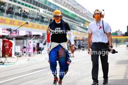 Carlos Sainz Jr (ESP) McLaren on the grid. 06.09.2020. Formula 1 World Championship, Rd 8, Italian Grand Prix, Monza, Italy, Race Day.