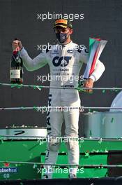 Race winner Pierre Gasly (FRA) AlphaTauri celebrates on the podium. 06.09.2020. Formula 1 World Championship, Rd 8, Italian Grand Prix, Monza, Italy, Race Day.