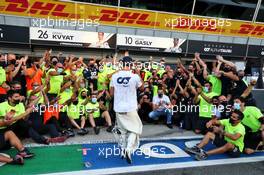 Race winner Pierre Gasly (FRA) AlphaTauri celebrates with the team. 06.09.2020. Formula 1 World Championship, Rd 8, Italian Grand Prix, Monza, Italy, Race Day.