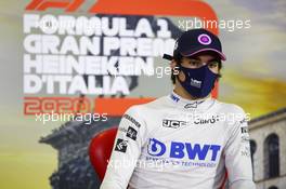 Lance Stroll (CDN) Racing Point F1 Team in the FIA Press Conference. 06.09.2020. Formula 1 World Championship, Rd 8, Italian Grand Prix, Monza, Italy, Race Day.