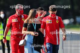Charles Leclerc (MON) Ferrari with his girlfriend Charlotte Sine (MON). 05.09.2020. Formula 1 World Championship, Rd 8, Italian Grand Prix, Monza, Italy, Qualifying Day.