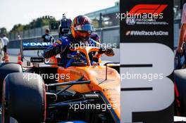 Carlos Sainz Jr (ESP) McLaren MCL35 in qualifying parc ferme. 05.09.2020. Formula 1 World Championship, Rd 8, Italian Grand Prix, Monza, Italy, Qualifying Day.