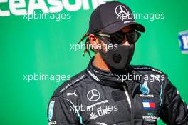 Lewis Hamilton (GBR) Mercedes AMG F1 in qualifying parc ferme. 05.09.2020. Formula 1 World Championship, Rd 8, Italian Grand Prix, Monza, Italy, Qualifying Day.
