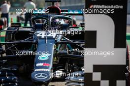Pole sitter Lewis Hamilton (GBR) Mercedes AMG F1 W11 in qualifying parc ferme. 05.09.2020. Formula 1 World Championship, Rd 8, Italian Grand Prix, Monza, Italy, Qualifying Day.