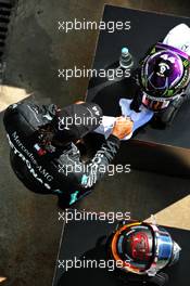 Pole sitter Lewis Hamilton (GBR) Mercedes AMG F1 in qualifying parc ferme. 05.09.2020. Formula 1 World Championship, Rd 8, Italian Grand Prix, Monza, Italy, Qualifying Day.