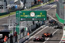 Alexander Albon (THA) Red Bull Racing RB16 leaves the pits. 05.09.2020. Formula 1 World Championship, Rd 8, Italian Grand Prix, Monza, Italy, Qualifying Day.