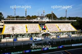 Circuit atmosphere - grandstand with 'selfies'. 06.09.2020. Formula 1 World Championship, Rd 8, Italian Grand Prix, Monza, Italy, Race Day.