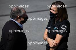 Claire Williams (GBR) Williams Racing Deputy Team Principal with Jean Todt (FRA) FIA President. 06.09.2020. Formula 1 World Championship, Rd 8, Italian Grand Prix, Monza, Italy, Race Day.