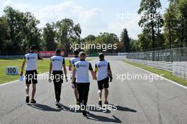 Esteban Ocon (FRA) Renault F1 Team walks the circuit with the team. 03.09.2020. Formula 1 World Championship, Rd 8, Italian Grand Prix, Monza, Italy, Preparation Day.