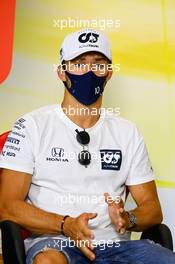 Pierre Gasly (FRA) AlphaTauri in the FIA Press Conference. 03.09.2020. Formula 1 World Championship, Rd 8, Italian Grand Prix, Monza, Italy, Preparation Day.