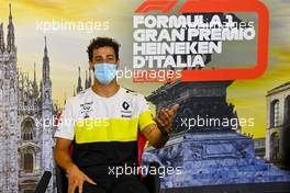Daniel Ricciardo (AUS) Renault F1 Team in the FIA Press Conference. 03.09.2020. Formula 1 World Championship, Rd 8, Italian Grand Prix, Monza, Italy, Preparation Day.