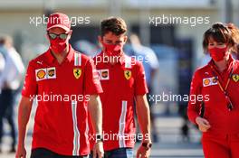 Sebastian Vettel (GER) Ferrari and Charles Leclerc (MON) Ferrari. 03.09.2020. Formula 1 World Championship, Rd 8, Italian Grand Prix, Monza, Italy, Preparation Day.