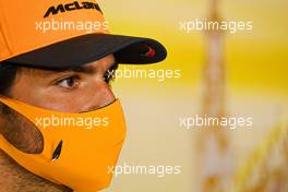 Carlos Sainz Jr (ESP) McLaren in the FIA Press Conference. 03.09.2020. Formula 1 World Championship, Rd 8, Italian Grand Prix, Monza, Italy, Preparation Day.