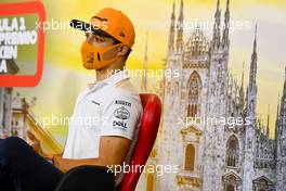 Lando Norris (GBR) McLaren in the FIA Press Conference. 03.09.2020. Formula 1 World Championship, Rd 8, Italian Grand Prix, Monza, Italy, Preparation Day.