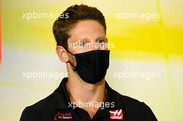 Romain Grosjean (FRA) Haas F1 Team in the FIA Press Conference. 03.09.2020. Formula 1 World Championship, Rd 8, Italian Grand Prix, Monza, Italy, Preparation Day.