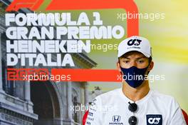 Pierre Gasly (FRA) AlphaTauri in the FIA Press Conference. 03.09.2020. Formula 1 World Championship, Rd 8, Italian Grand Prix, Monza, Italy, Preparation Day.