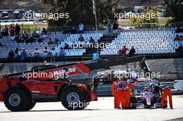 Lance Stroll (CDN) Racing Point F1 Team RP20 crashed in the second practice session. 23.10.2020. Formula 1 World Championship, Rd 12, Portuguese Grand Prix, Portimao, Portugal, Practice Day.