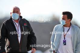 (L to R): Jason Swales (GBR) Formula 1 Producer with Will Buxton (GBR) F1 Digital Presenter. 23.10.2020. Formula 1 World Championship, Rd 12, Portuguese Grand Prix, Portimao, Portugal, Practice Day.