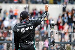 Lewis Hamilton (GBR) Mercedes AMG F1 celebrates his record breaking 92nd Grand Prix victory in parc ferme. 25.10.2020. Formula 1 World Championship, Rd 12, Portuguese Grand Prix, Portimao, Portugal, Race Day.
