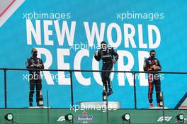 1st place Lewis Hamilton (GBR) Mercedes AMG F1 W11, 2nd place Valtteri Bottas (FIN) Mercedes AMG F1 W11 and 3rd place Max Verstappen (NLD) Red Bull Racing RB16. 25.10.2020. Formula 1 World Championship, Rd 12, Portuguese Grand Prix, Portimao, Portugal, Race Day.