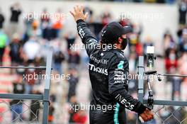 Lewis Hamilton (GBR) Mercedes AMG F1 celebrates his record breaking 92nd Grand Prix victory in parc ferme. 25.10.2020. Formula 1 World Championship, Rd 12, Portuguese Grand Prix, Portimao, Portugal, Race Day.