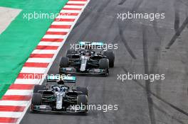 Valtteri Bottas (FIN) Mercedes AMG F1 W11 leads team mate Lewis Hamilton (GBR) Mercedes AMG F1 W11. 25.10.2020. Formula 1 World Championship, Rd 12, Portuguese Grand Prix, Portimao, Portugal, Race Day.
