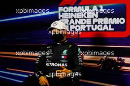 Valtteri Bottas (FIN) Mercedes AMG F1 in the post qualifying FIA Press Conference. 24.10.2020. Formula 1 World Championship, Rd 12, Portuguese Grand Prix, Portimao, Portugal, Qualifying Day.
