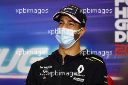 Daniel Ricciardo (AUS) Renault F1 Team in the FIA Press Conference. 22.10.2020. Formula 1 World Championship, Rd 12, Portuguese Grand Prix, Portimao, Portugal, Preparation Day.